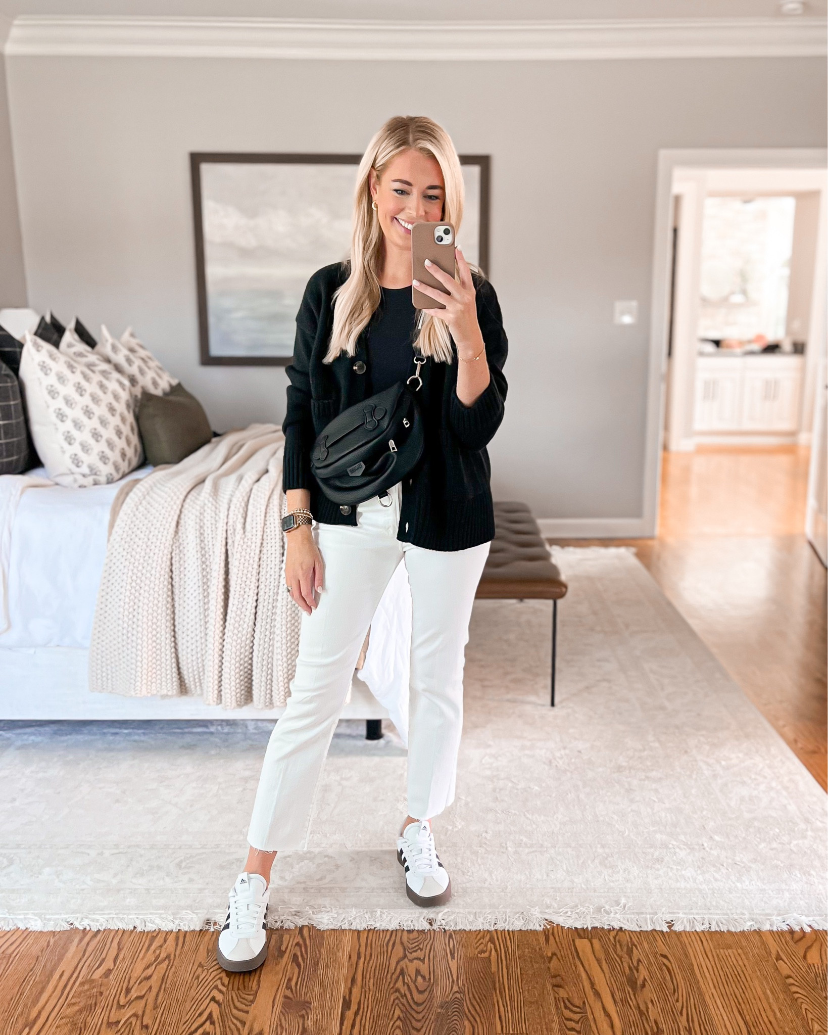 The perfect elevated casual look! Love outfits like this for running errands, going to appointments & grabbing coffee with friends! 

Fall outfits, casual outfit, jeans, sweaters, cardigan, adidas sneakers, adidas sambas 

#LTKfindsunder100 #LTKstyletip #LTKSeasonal