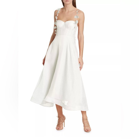 NWT Zimmermann wonderland corset midi dress white AUS 0= US 4 | Poshmark