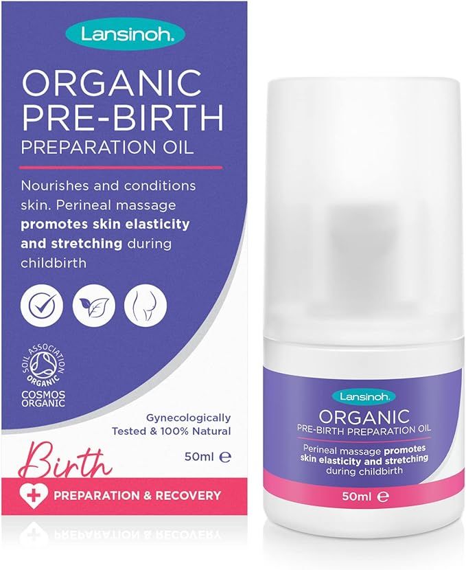 Lansinoh Organic Pre-Birth Preparation Oil - 50ml Bottle perineal Massage Oil, Pregnancy Maternit... | Amazon (UK)
