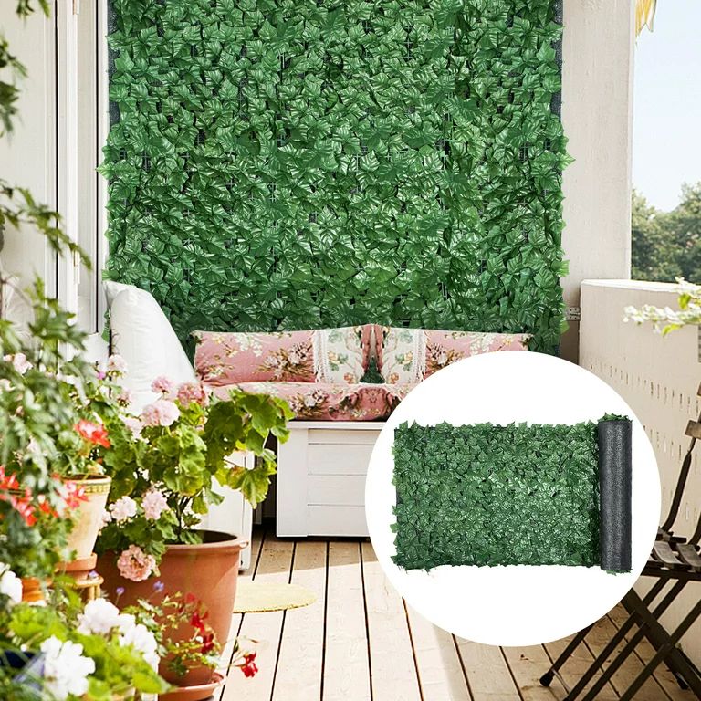 BENTISM Privacy Artificial Fence Screen Faux Ivy Leaf 59"x98" Hedge Decor Garden | Walmart (US)