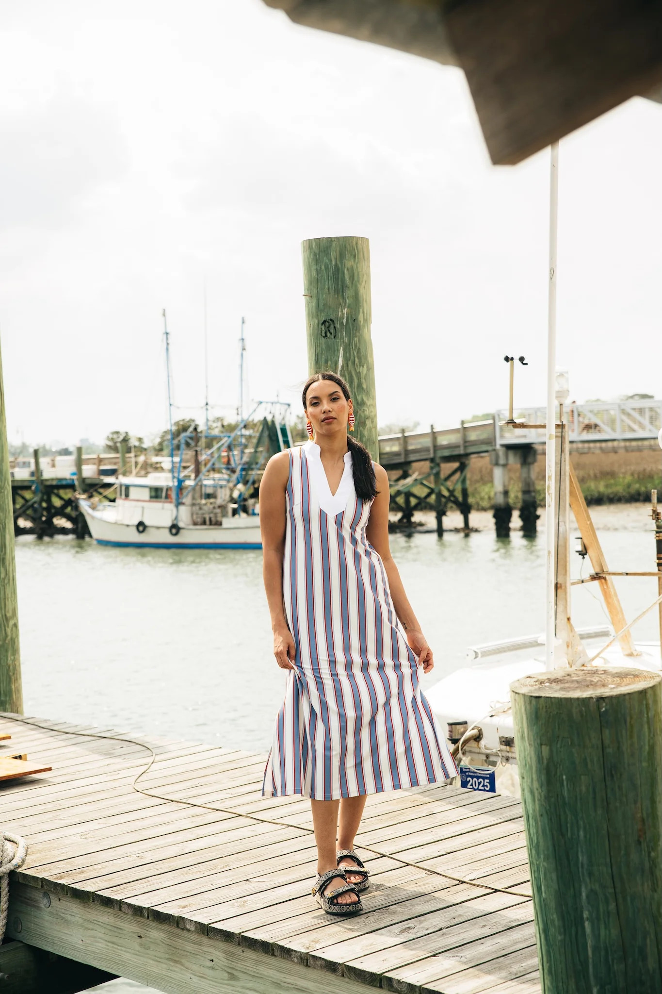 Paige Dress - Cottage Stripe | Smith and Quinn