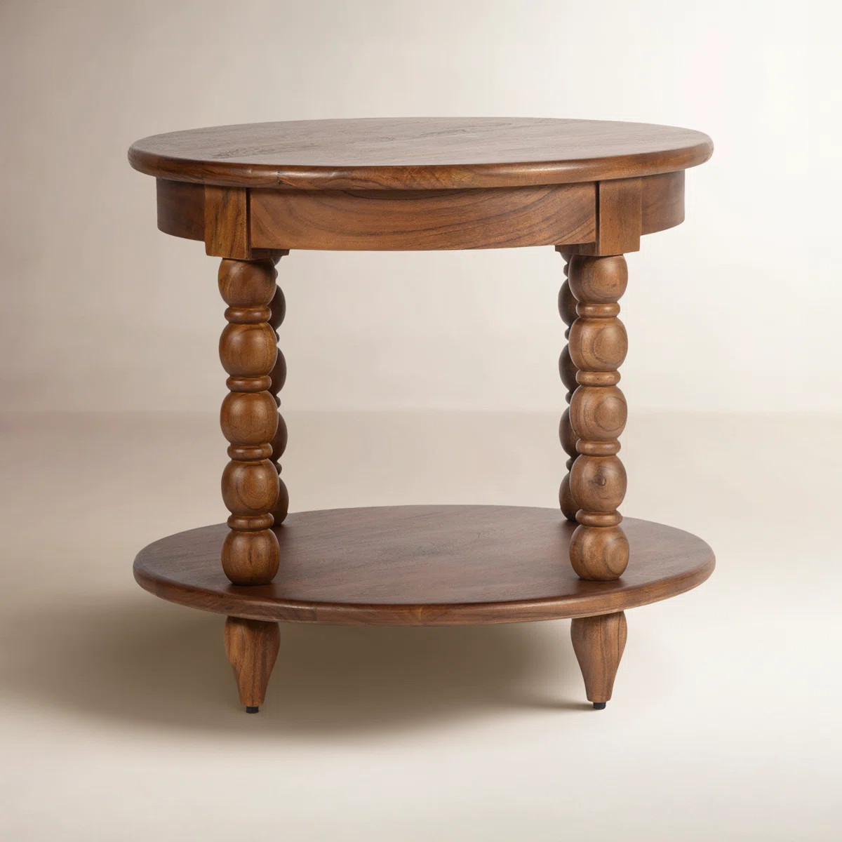 Isabel Spindle Solid Wood Round End Table | Wayfair North America