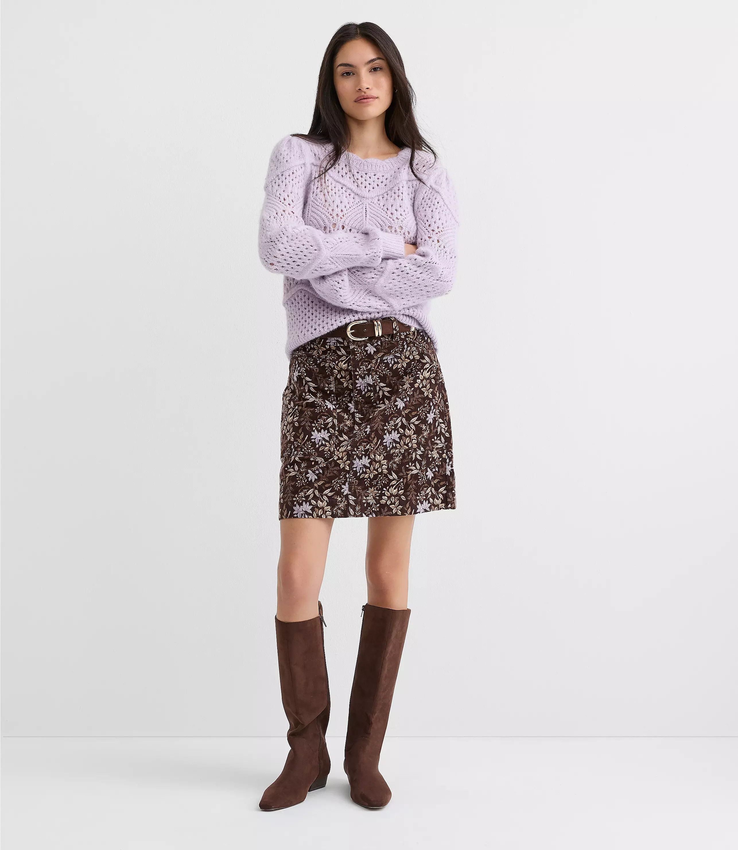 Garden Corduroy Mini Pocket Skirt | LOFT