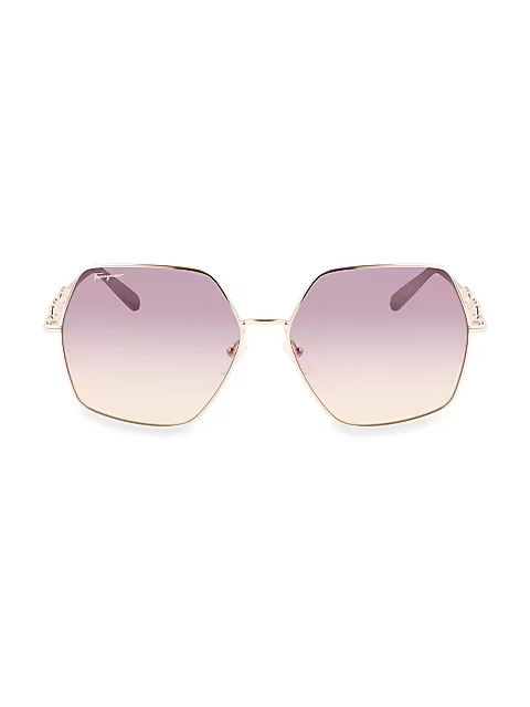 Gancini 61MM Geometric Sunglasses | Saks Fifth Avenue