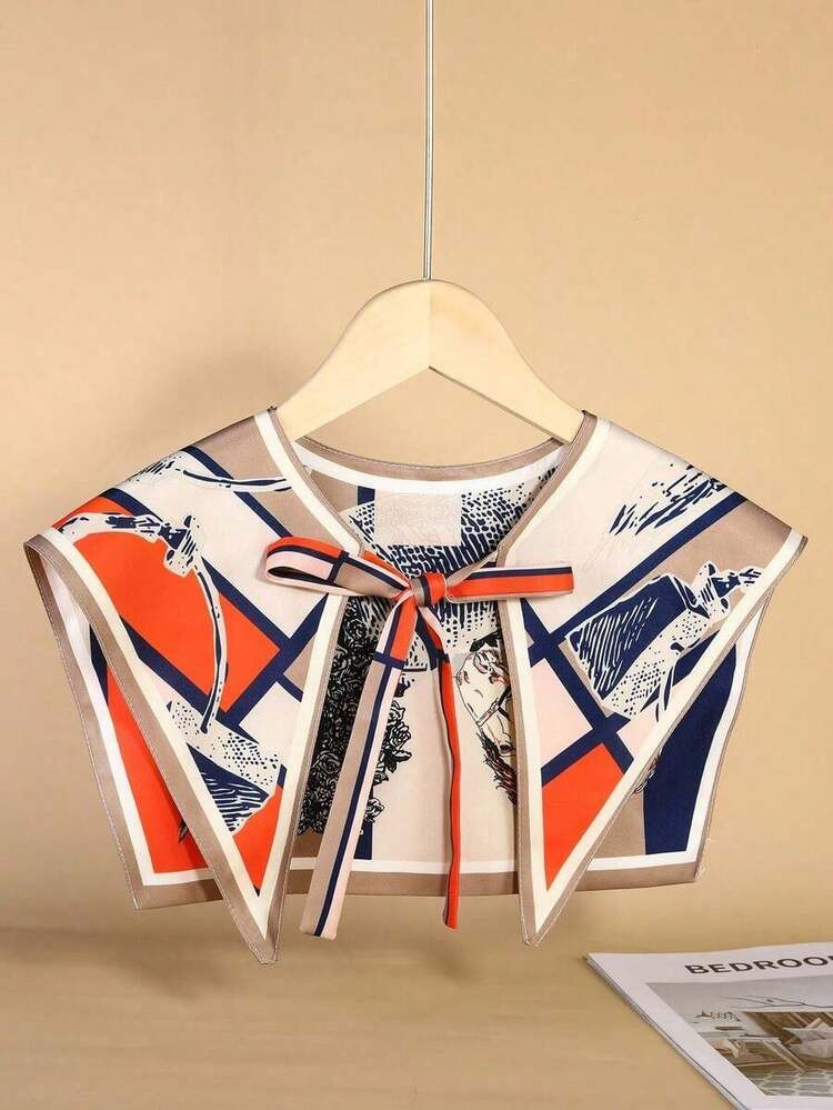 Local1pc Vintage Oil Painting Print Detachable Collar, Suits Everyday Use, Spring/Summer Dress Decor. | SHEIN