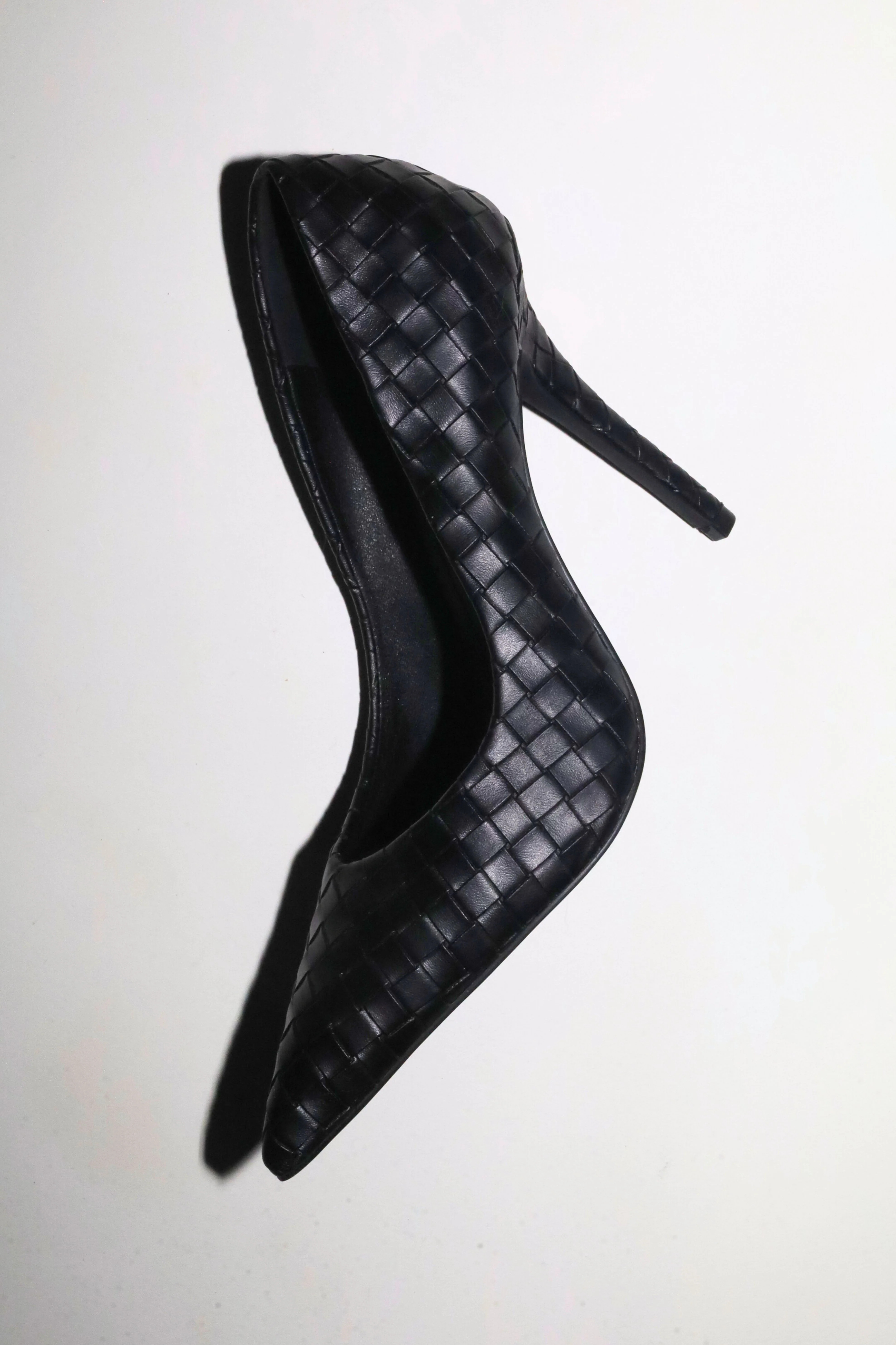 Chloe Black Woven Pumps 110 mm | CULT OF COQUETTE