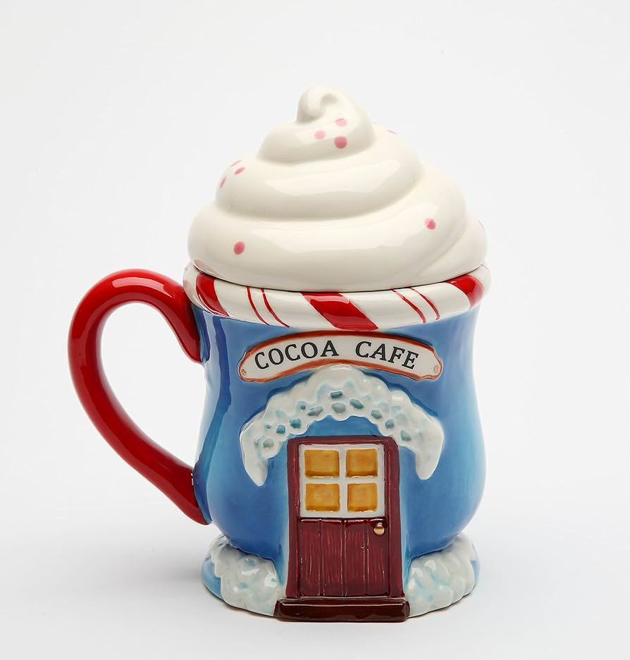 Cosmos Gifts Santa's Village Covered Ceramic Mug, 6-1/8-Inch | Amazon (US)