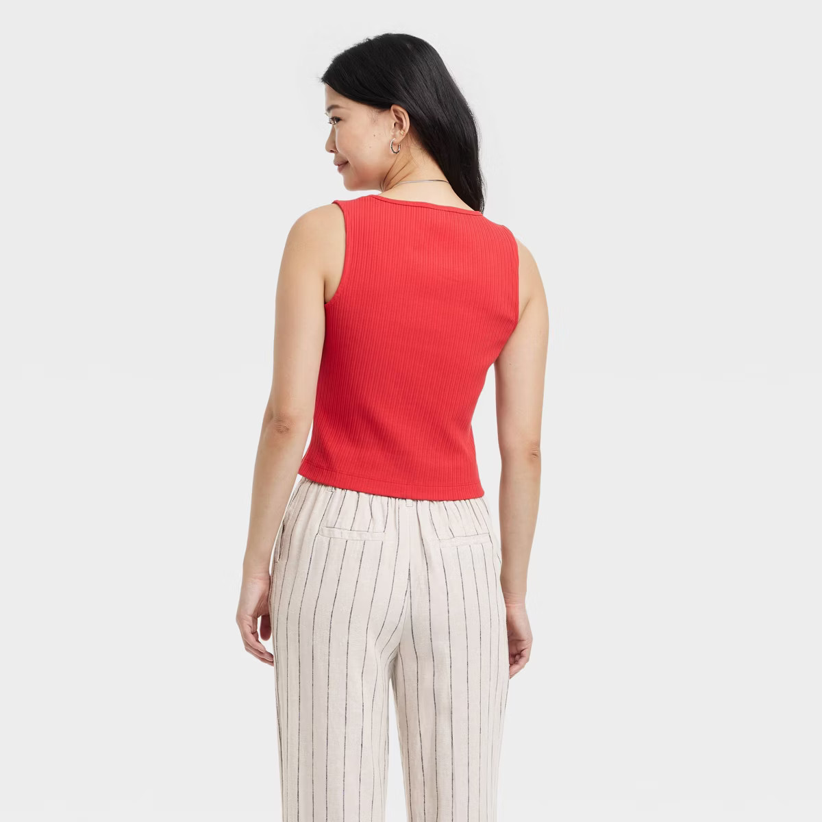 Women's Ribbed Button-Down Vest - A New Day™ | Target