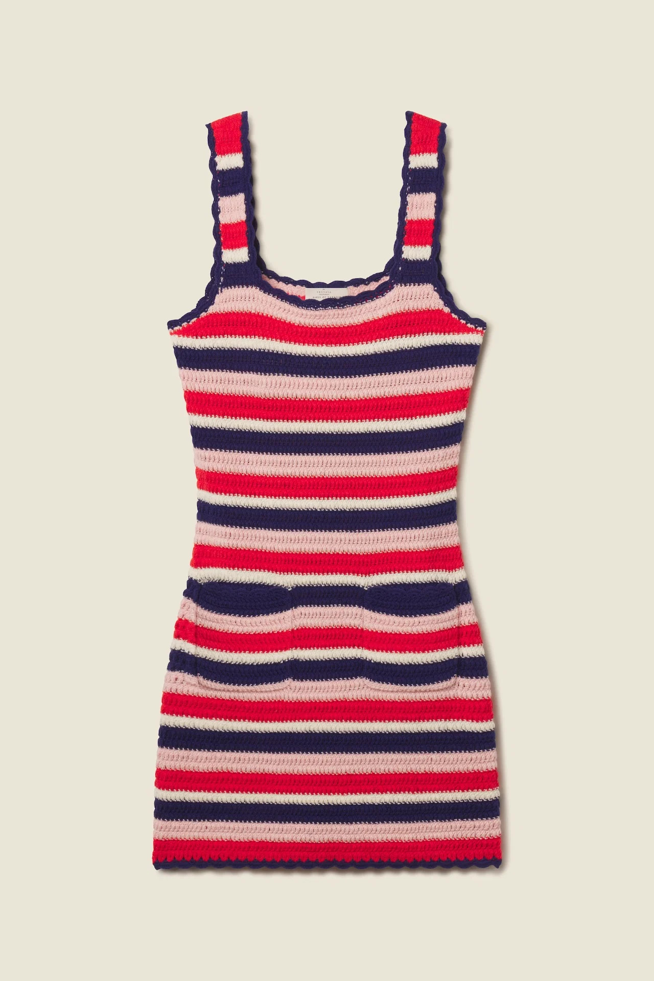Jaida Sweater Tank Dress Multi Stripe | TROVATA