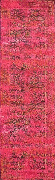 Cherry Pink Color Washed Floral  Area Rug | Rugs USA