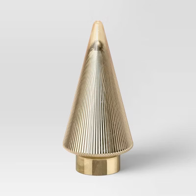 Large Ribbed Glass Tree Gold - Threshold™ | Target