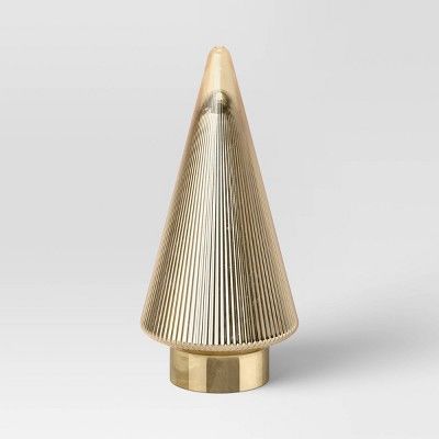 Large Ribbed Glass Tree Gold - Threshold&#8482; | Target