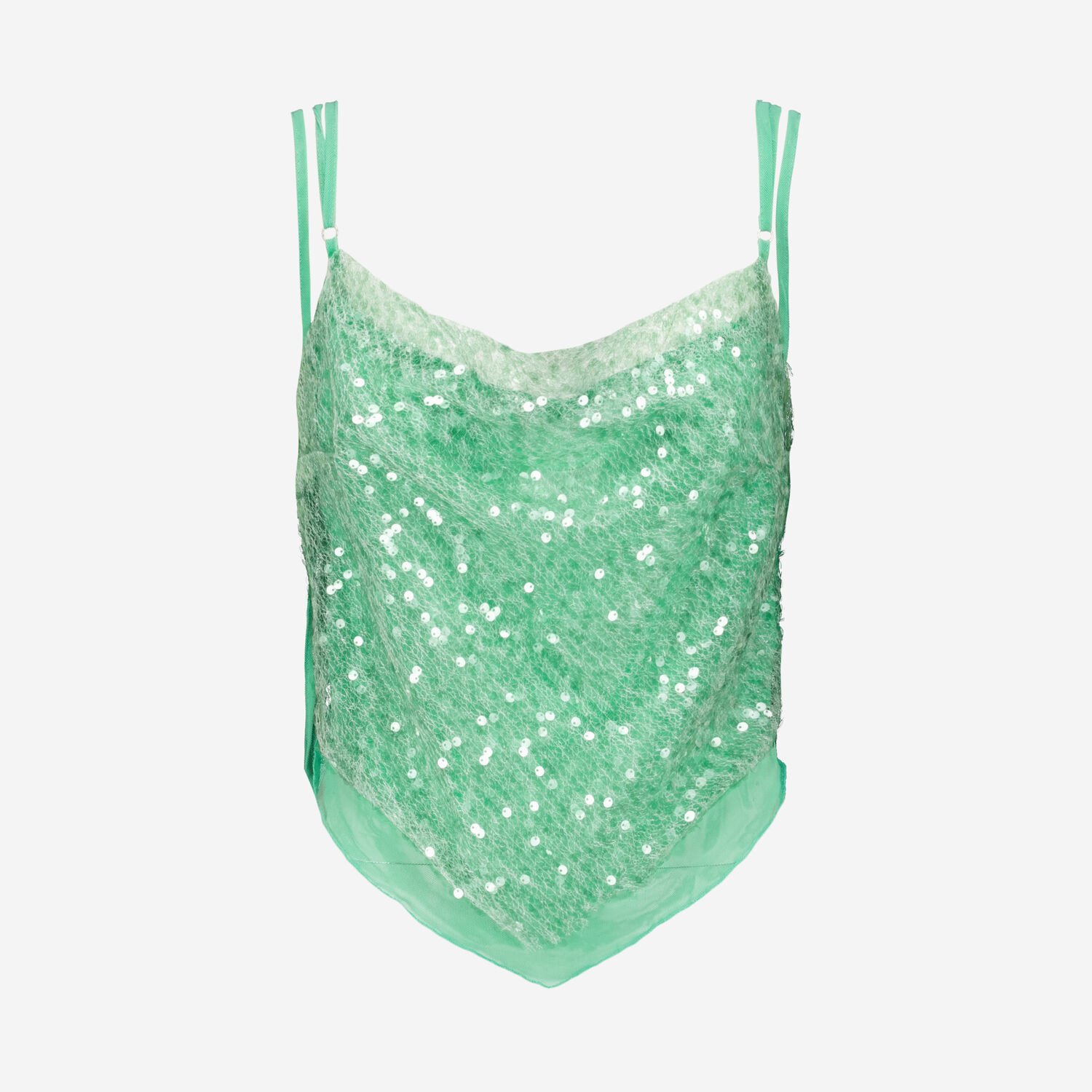 Green Sequin Embellished Top | TK Maxx