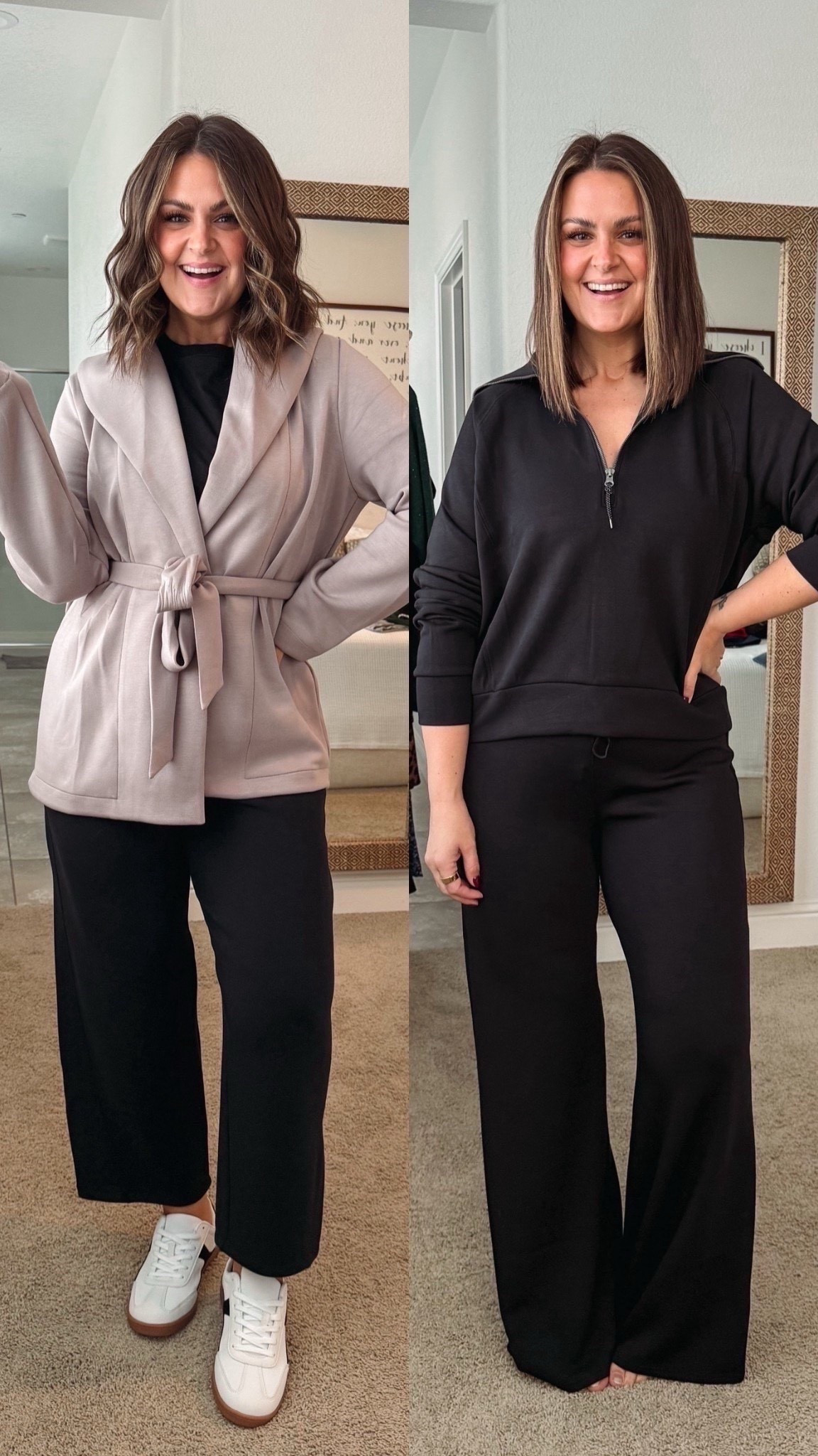 What’s your favorite silhouette?? Cropped barrel with wrap cardigan, or wide leg with a half zip pullover? 🖤🖤

Wearing an XL in all (if in between, size up for a slouchy fit like mine)

Use code COURTNEYHXSPANX to get 15% off & free shipping (new customers only, excluding sales)

SPANX, Spanx sale, sale alert, sale, loungewear, casual style, loungewear, Courtney Hamilton, California 

#LTKMidsize #LTKSaleAlert #LTKootd