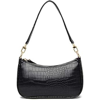 Small Purse for Women, Retro Classic Tote HandBag Shoulder Bags Crocodile Pattern Clutch Purse with  | Amazon (US)