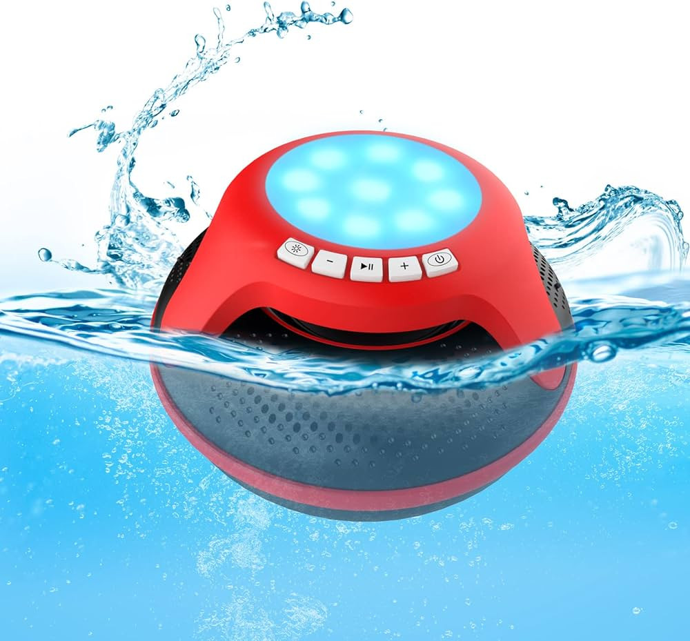Portable Bluetooth Speakers,Wireless Floating Speaker Stereo with Waterproof IPX7 and Colorful LE... | Amazon (US)