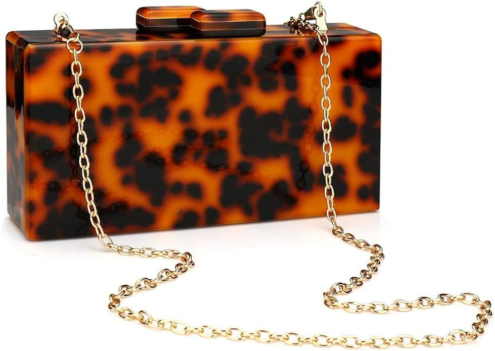 Womens Acrylic Evening Party Clutch Handbag Designer Perspex Purse for Wedding Party | Amazon (US)