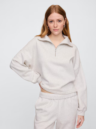 Oversized Quarter-Zip Sweatshirt | Gap Factory