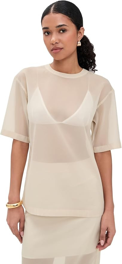 LE BOP Women's Caroline Organza Tee | Amazon (US)