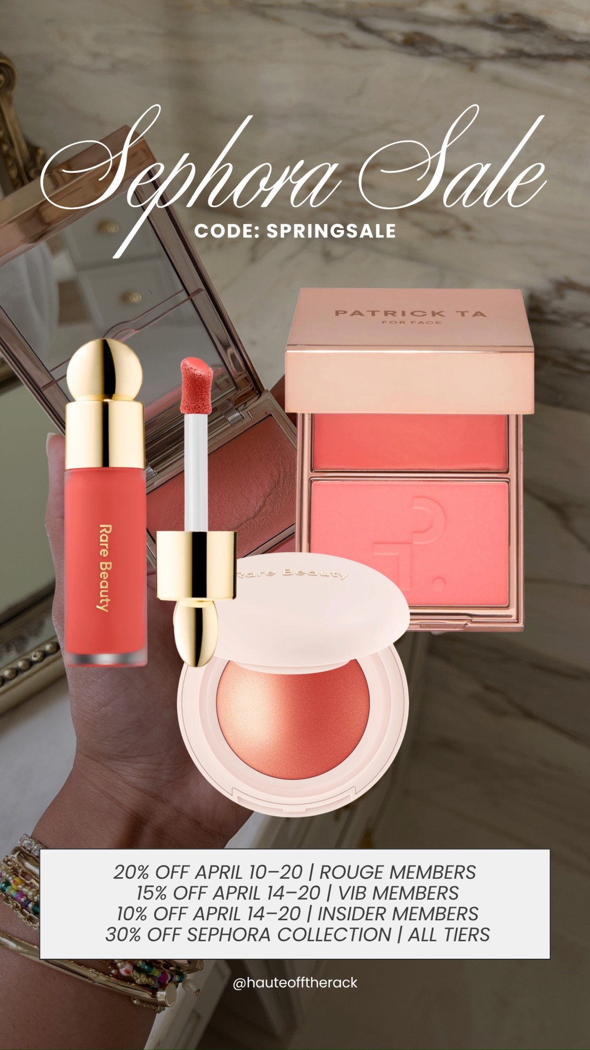 Sephora sale is happening now stock up on all things beauty! Use code: SPRINGSALE

#sephorasale #bronzer #concealer #rarebeauty #sephora #sale #blush #highlighter 

#LTKBeauty #LTKSaleAlert