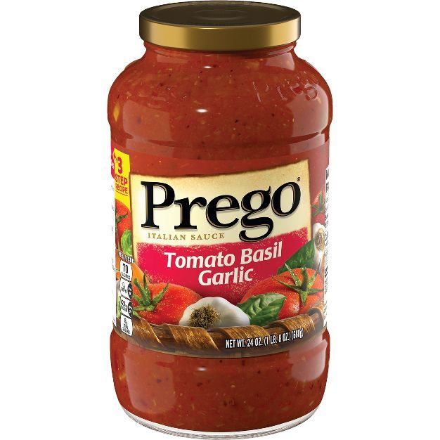 Prego Pasta Sauce Italian Tomato Sauce with Basil &#38; Garlic - 24oz | Target