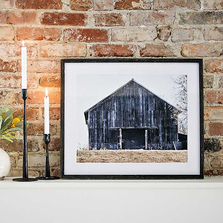 Black Barn Framed Art Print | Kirkland's Home