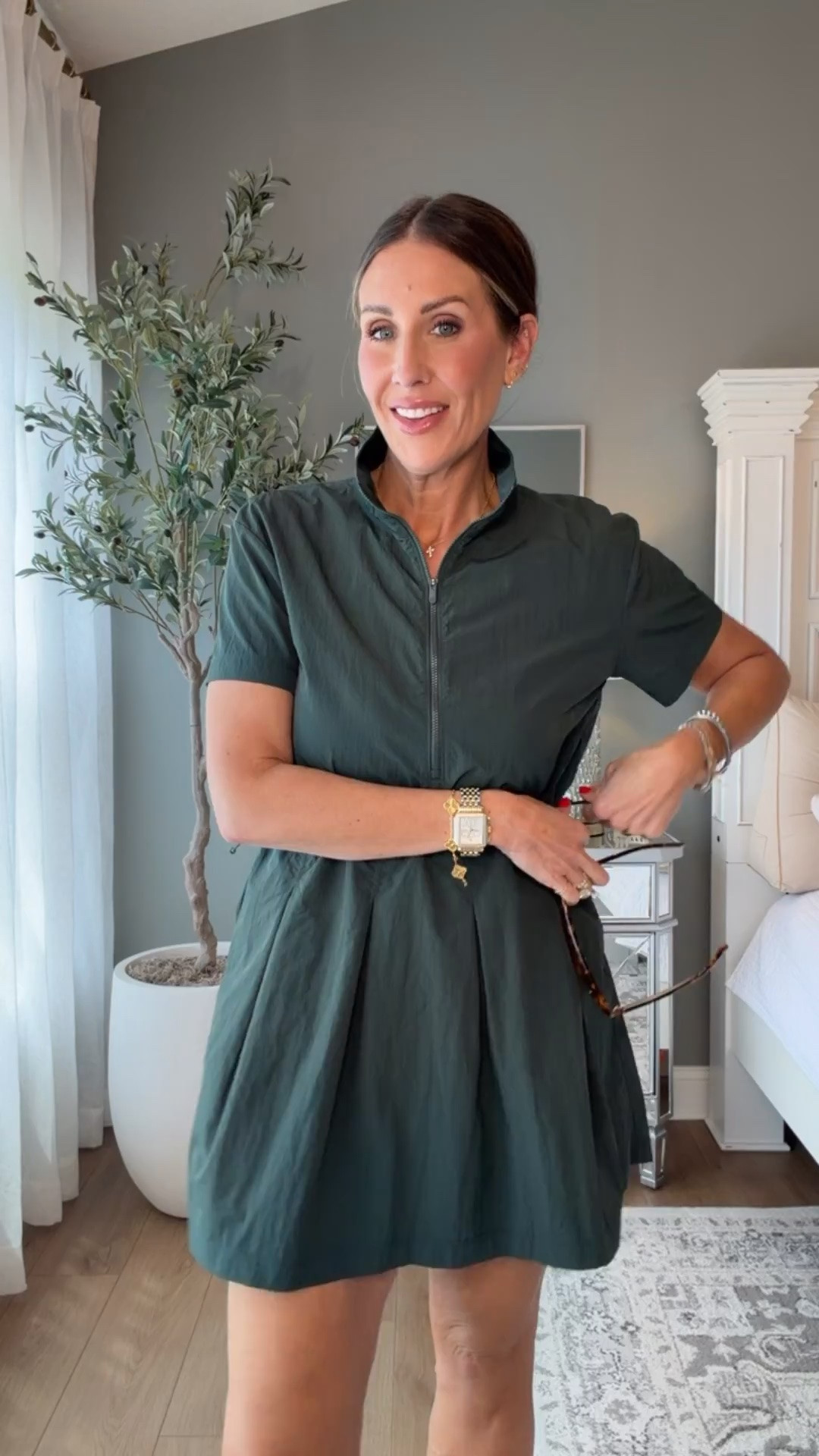 Bestseller! This sporty little dress is such a good throw on and go outfit for summer. The cinched waist makes it flattering without sacrificing comfort, and I love the athletic inspired vibe paired with sneakers or sandals for errands, travel days, or casual weekends. The deep green color feels so chic and elevated too.

casual summer dress, sporty chic outfit, athletic dress style, everyday summer outfit, travel outfit idea, comfy cute outfit, casual weekend style, green romper outfit, effortless summer fashion, vacation outfit, throw on and go style, sporty casual fashion, themominstyle

#LTKootd #LTKActive #LTKSeasonal