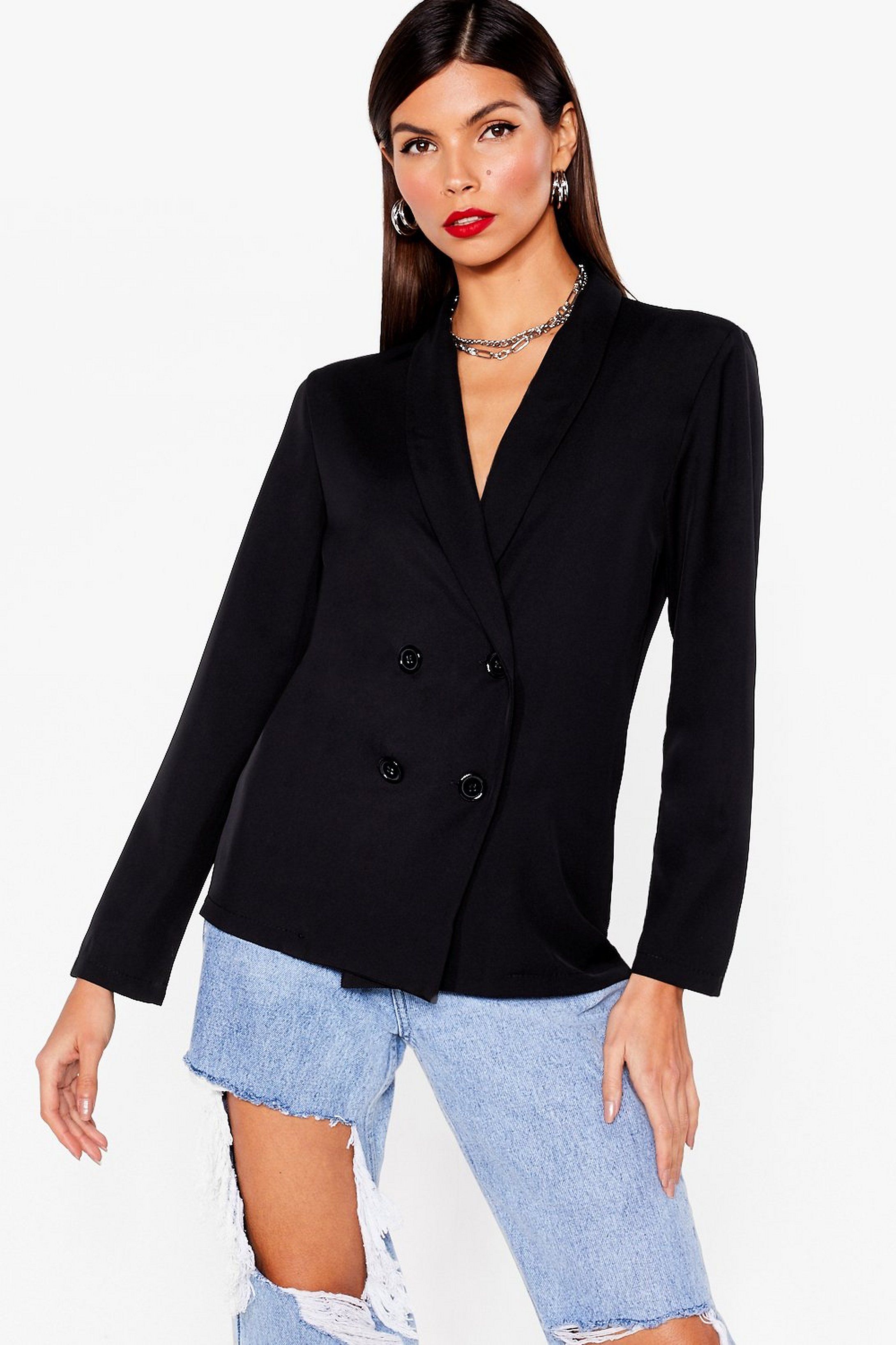 Working From Home Relaxed Double Breasted Blazer | NastyGal (US & CA)