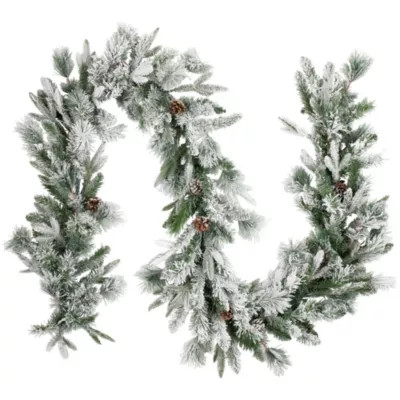 Northlight Real Touchâ¢ï¸ Flocked Rosemary Emerald Angel Pine Artificial Christmas Garland - 9' x 14" - Unlit, Green | Belk