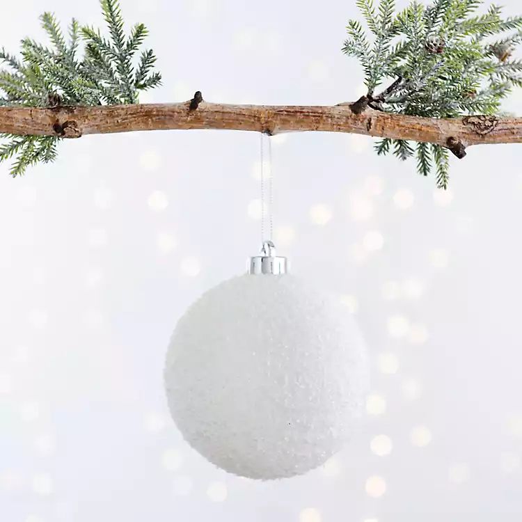 New! Textured Snowball Ornament | Kirkland's Home