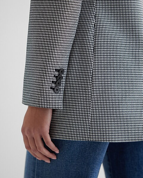 Houndstooth Double Breasted Blazer | Express