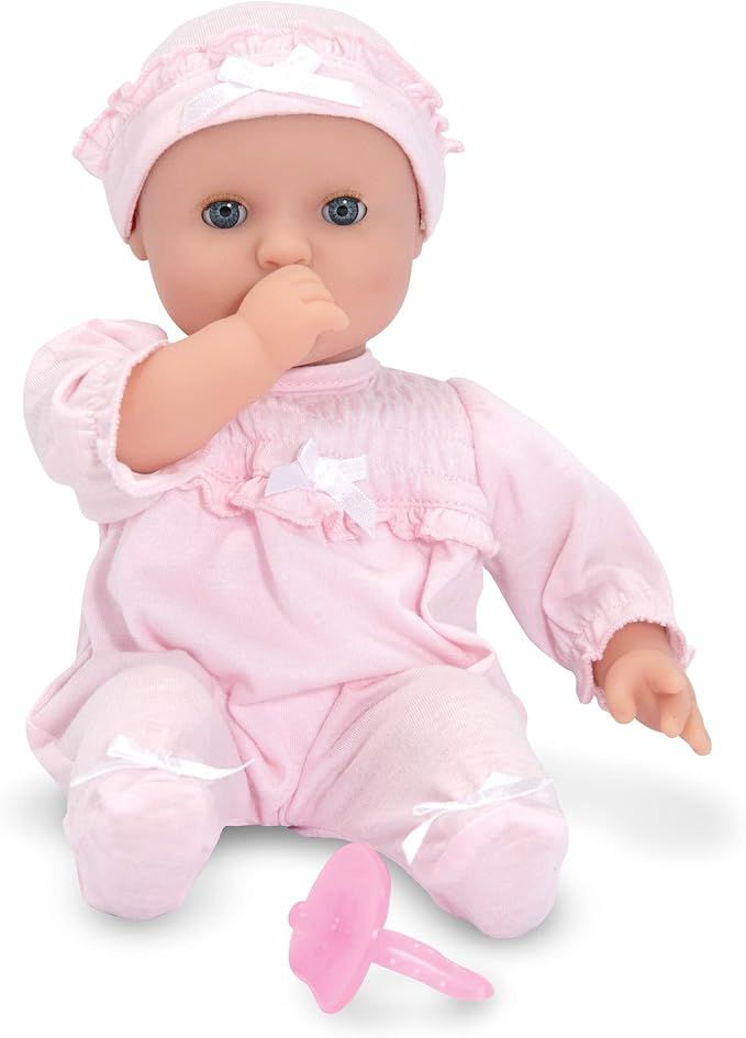 Amazon.com: Melissa & Doug Mine to Love Jenna 12" Soft Body Baby Doll With Romper, Hat : Toys & G... | Amazon (US)
