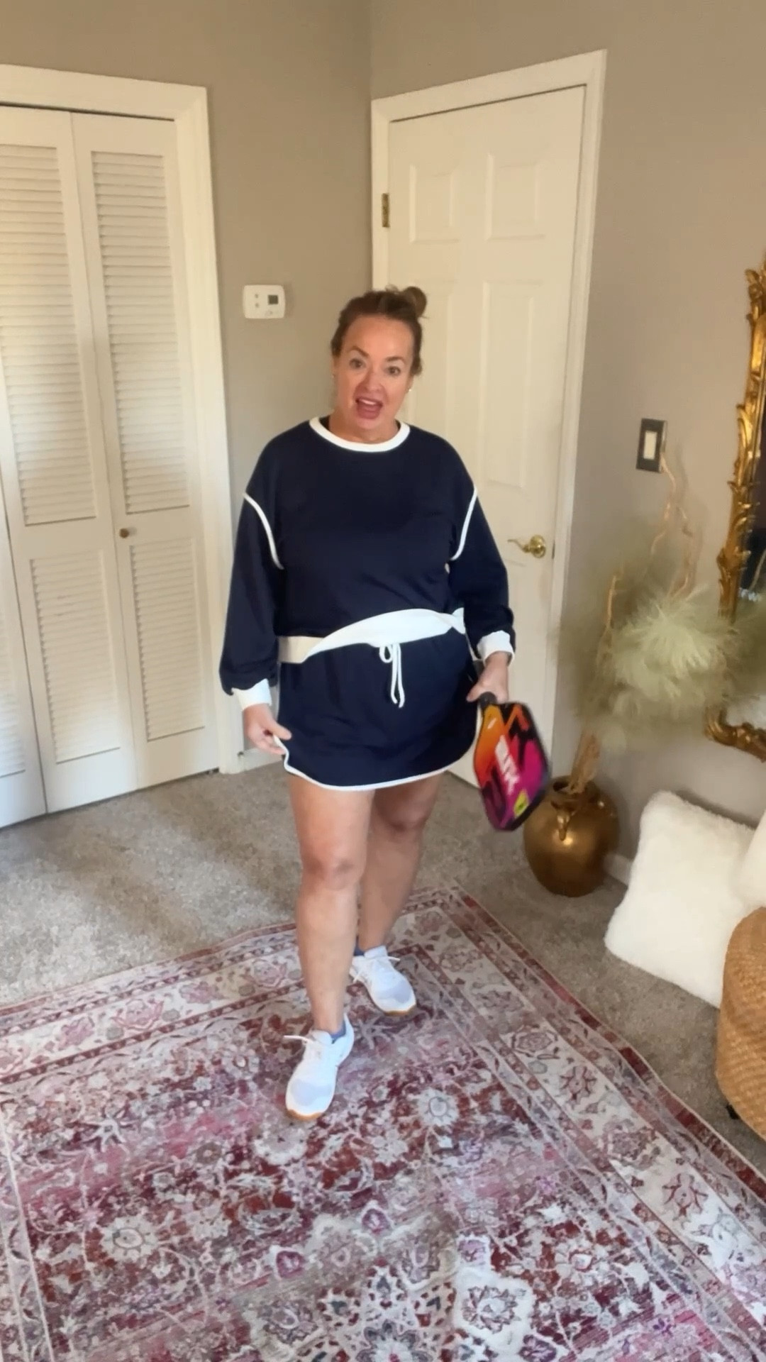 A fabulous 2 piece athletic skort set in Navy and White. 

#LTKfitnessgoals #LTKdayinmylife #LTKGiftGuide