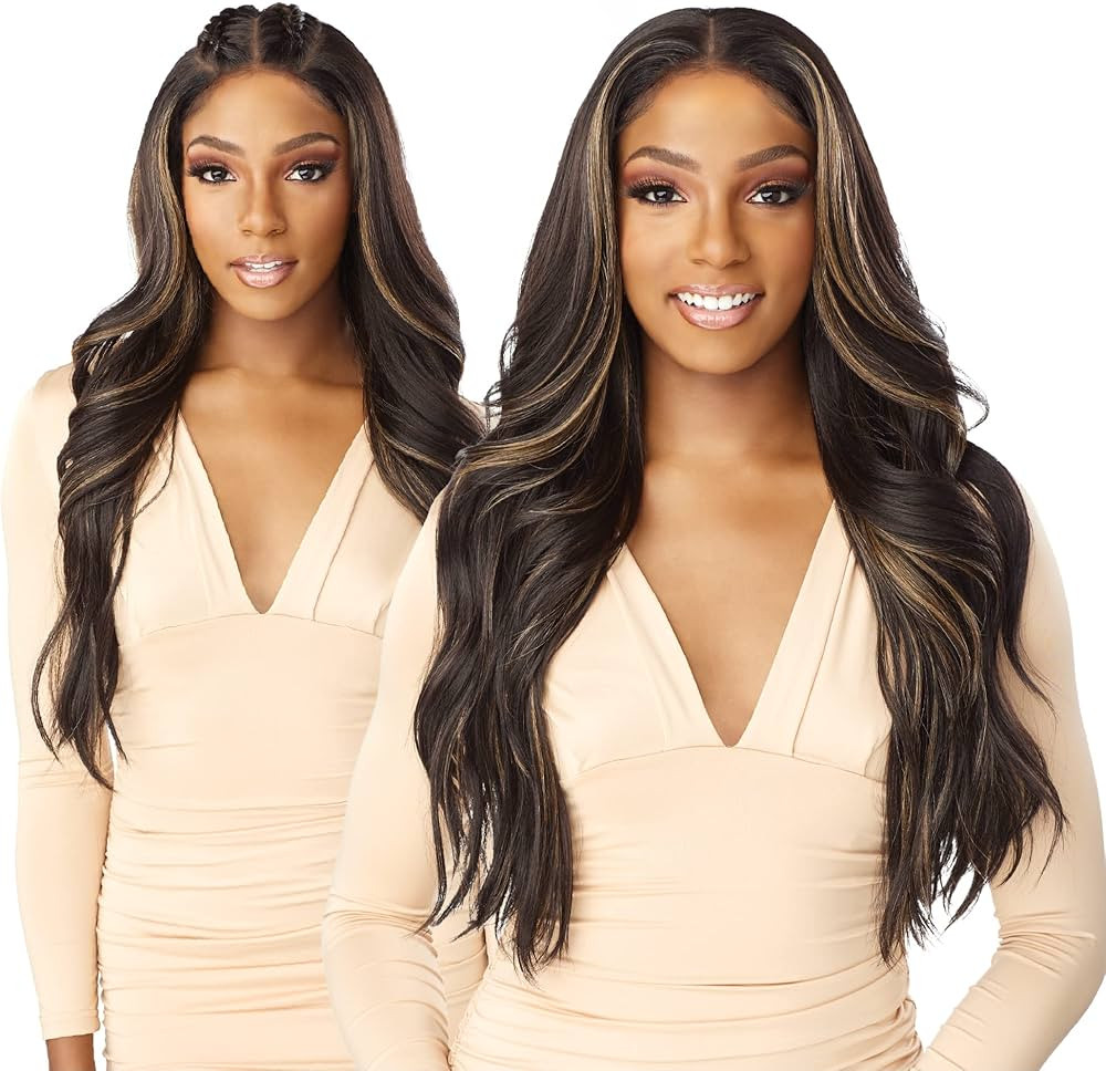 Sensationnel What Lace 13X6 Wigs - Braelyn Lacefrontal Hand Tied Glueless Synthetic With Natural ... | Amazon (US)