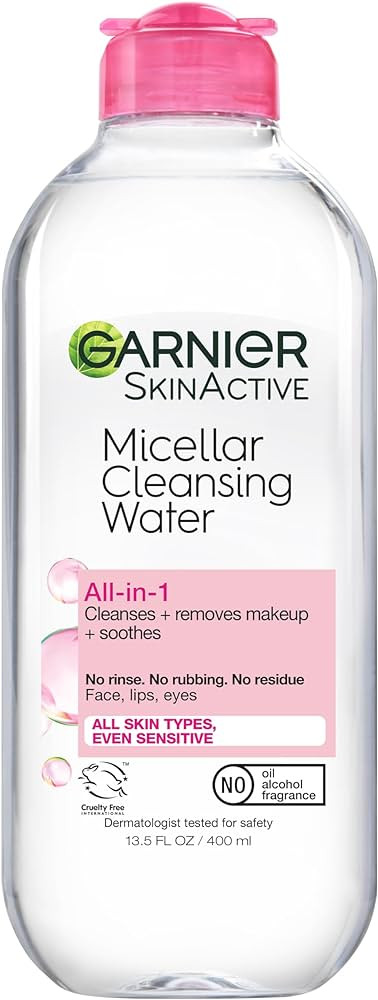 Garnier Micellar Water, Hydrating Facial Cleanser & Makeup Remover, Suitable for Sensitive Skin, ... | Amazon (US)