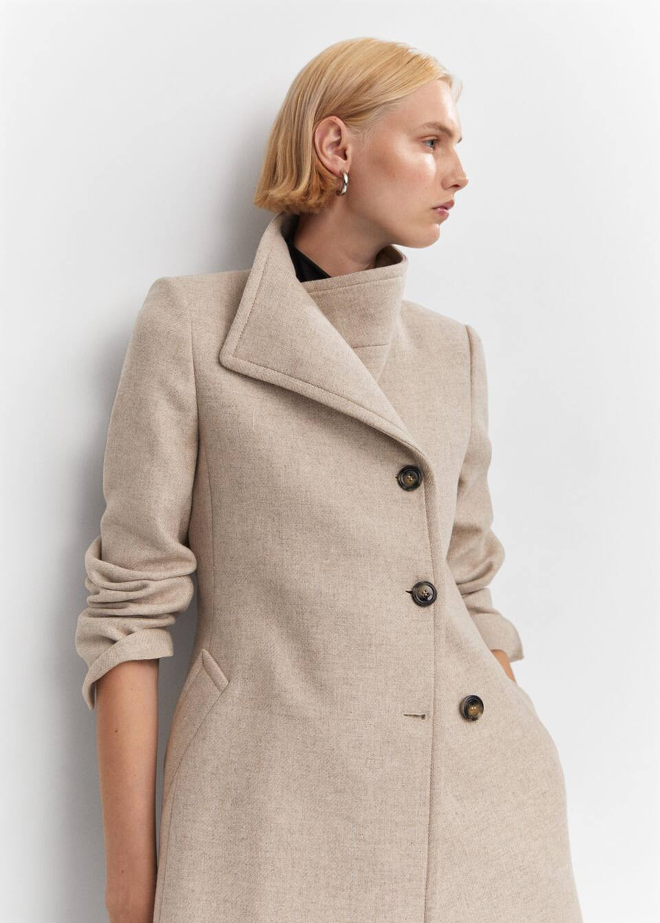 Woolen coat with belt -  Women | Mango USA | MANGO (US)