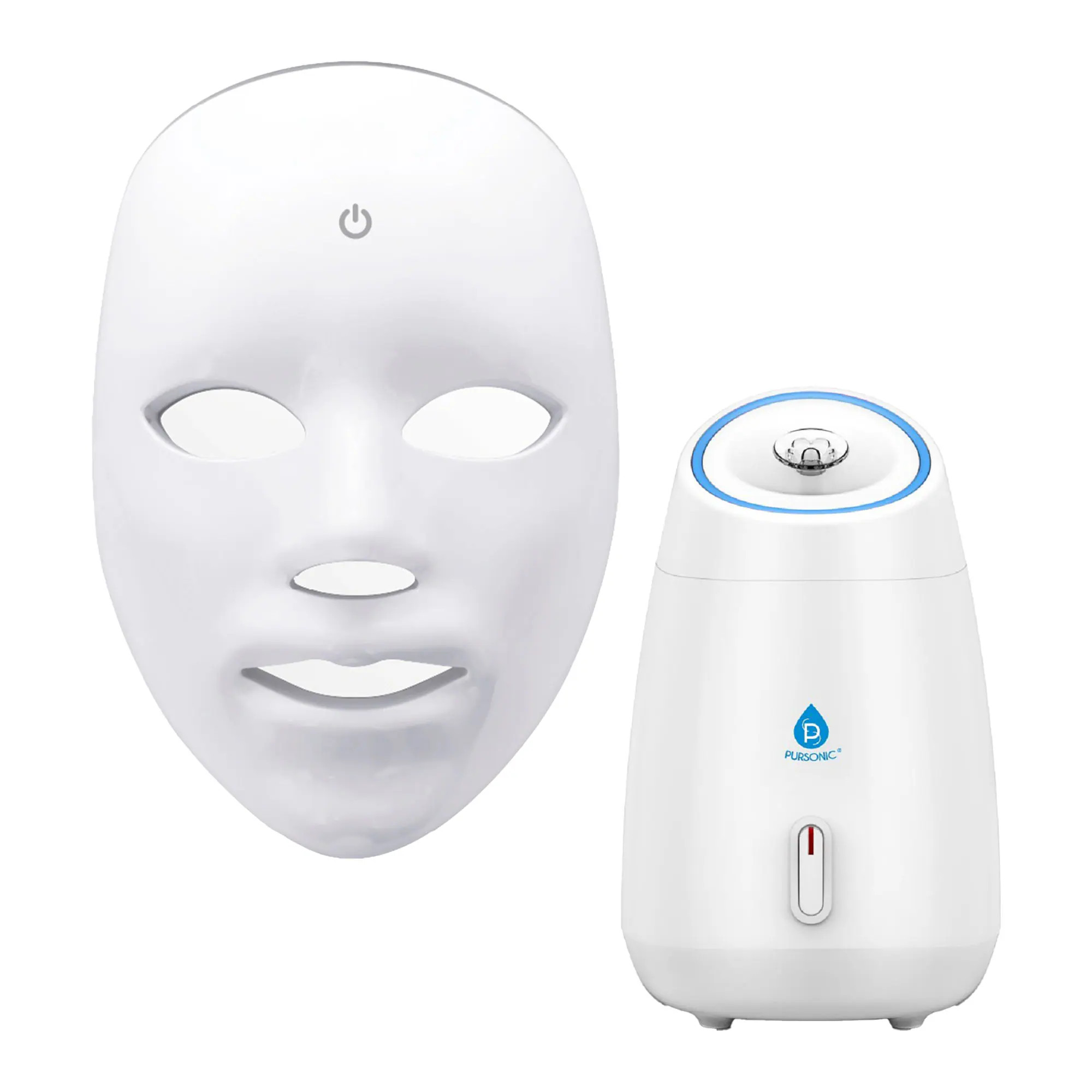 Pursonic 7 in 1 LED Light Therapy Face Mask Facial Steamer Hot Mist Moisturizing Spa Bundle one_size | LLMK7-FS18 | Lowe's