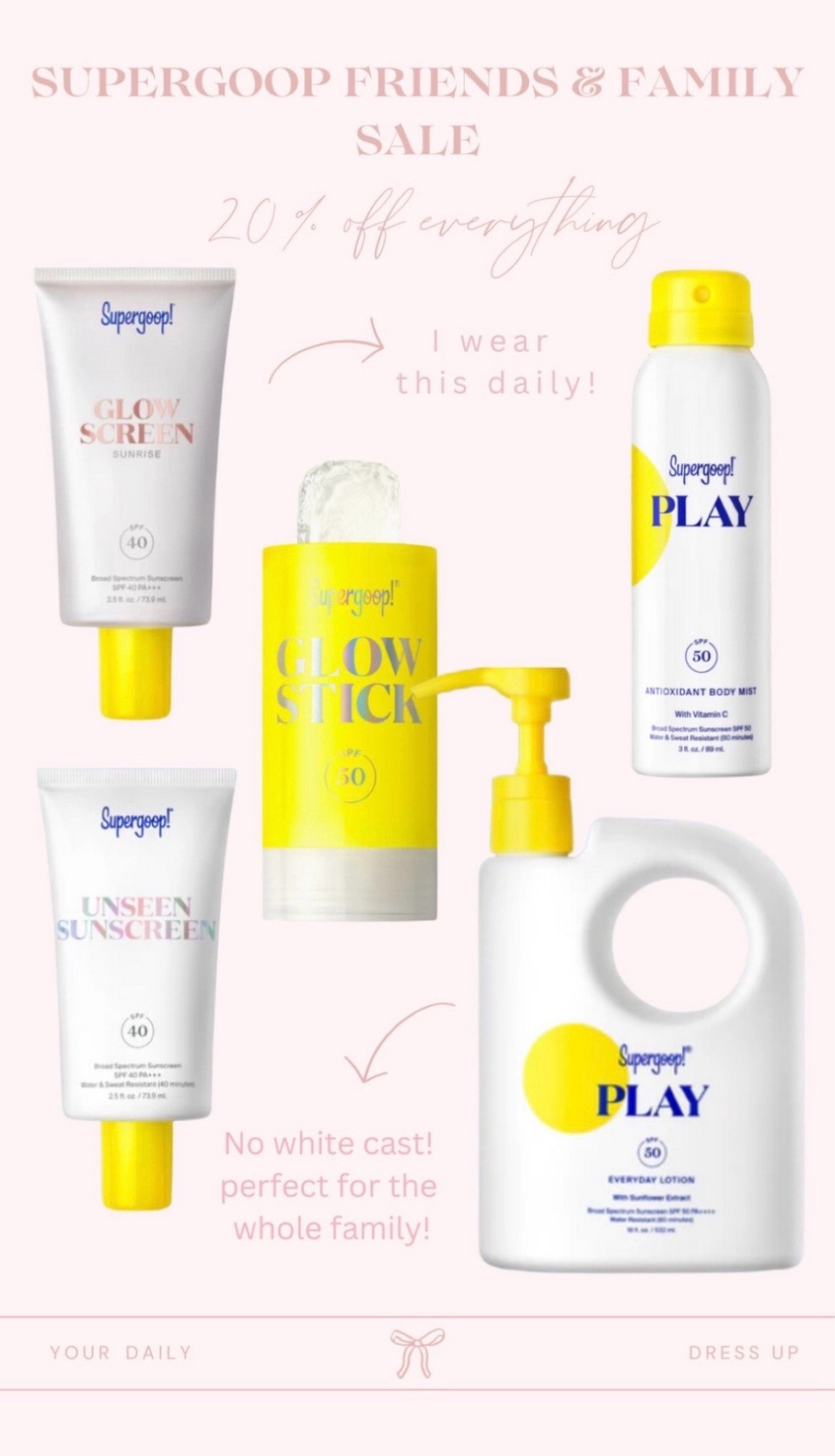 Friends and family sale! Get 20% off my fav sunscreen! Perfect for you and the whole family!

#LTKSaleAlert #LTKSwim #LTKSeasonal