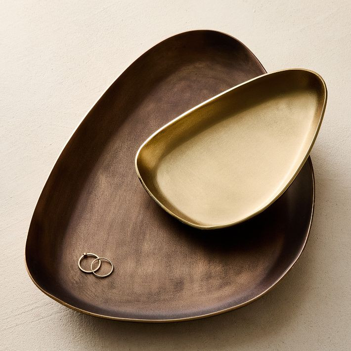 Organic Metal Trinket Trays | West Elm (US)