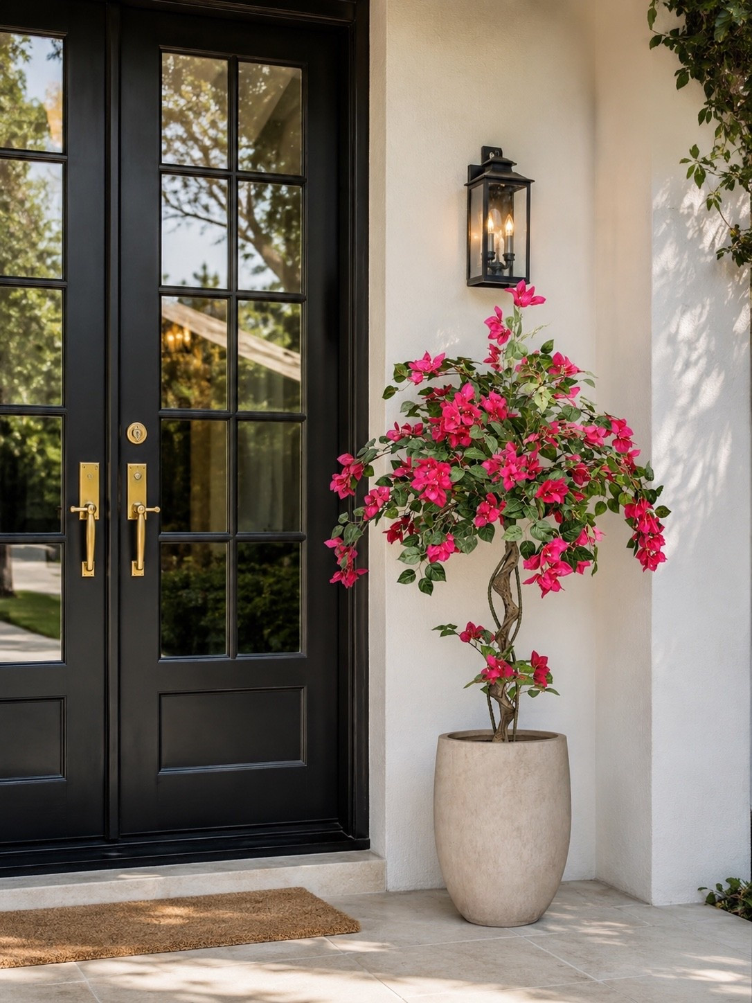 Memorial Day sale find 🤍 This bougainvillea tree is giving luxury Mediterranean vibes for WAY less — and it’s currently 50% OFF on Wayfair 🌺✨ Styled in this neutral planter by black French doors and it instantly elevates the whole entryway. Such a pretty statement piece for summer hosting, patios, or front porch decor.

#LTKmorningroutine #LTKfitnessgoals #LTKmomlife