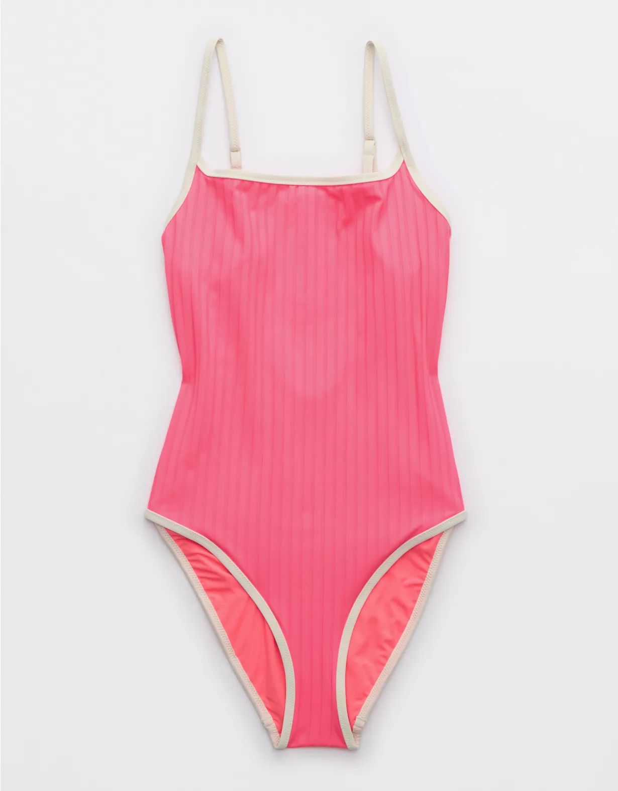 Aerie Wide Rib Scoop Full Coverage One Piece Swimsuit | Aerie