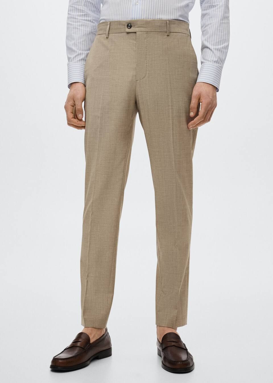 Slim fit wool suit pants | MANGO (US)
