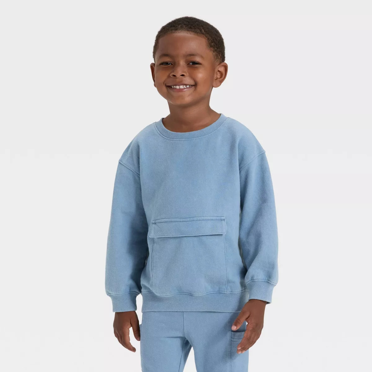 Toddler Boys' Washed French Terry Sweatshirt - Cat & Jack™ | Target