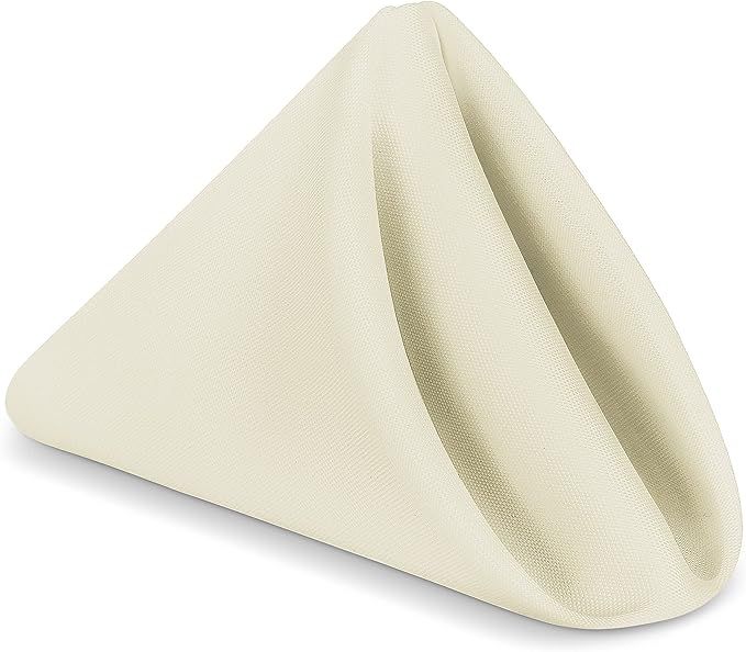 Utopia Home [24 Pack, Ivory] Cloth Napkins 17x17 Inches, 100% Polyester Dinner Napkins with Hemme... | Amazon (US)