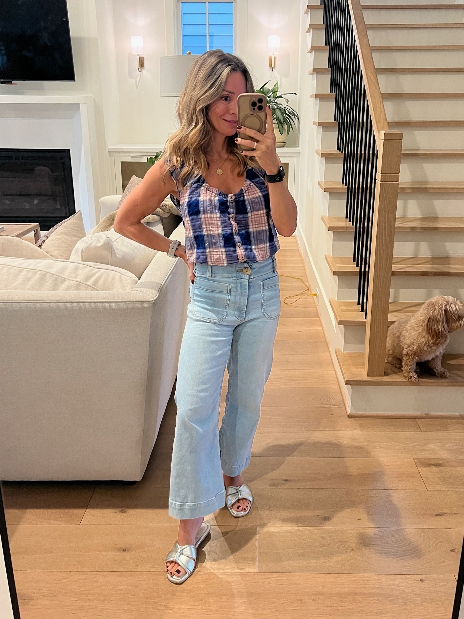 OOTD 🌸 Anthro top and my fave Colette jeans

#LTKootd #LTKOver40 #LTKPetite
