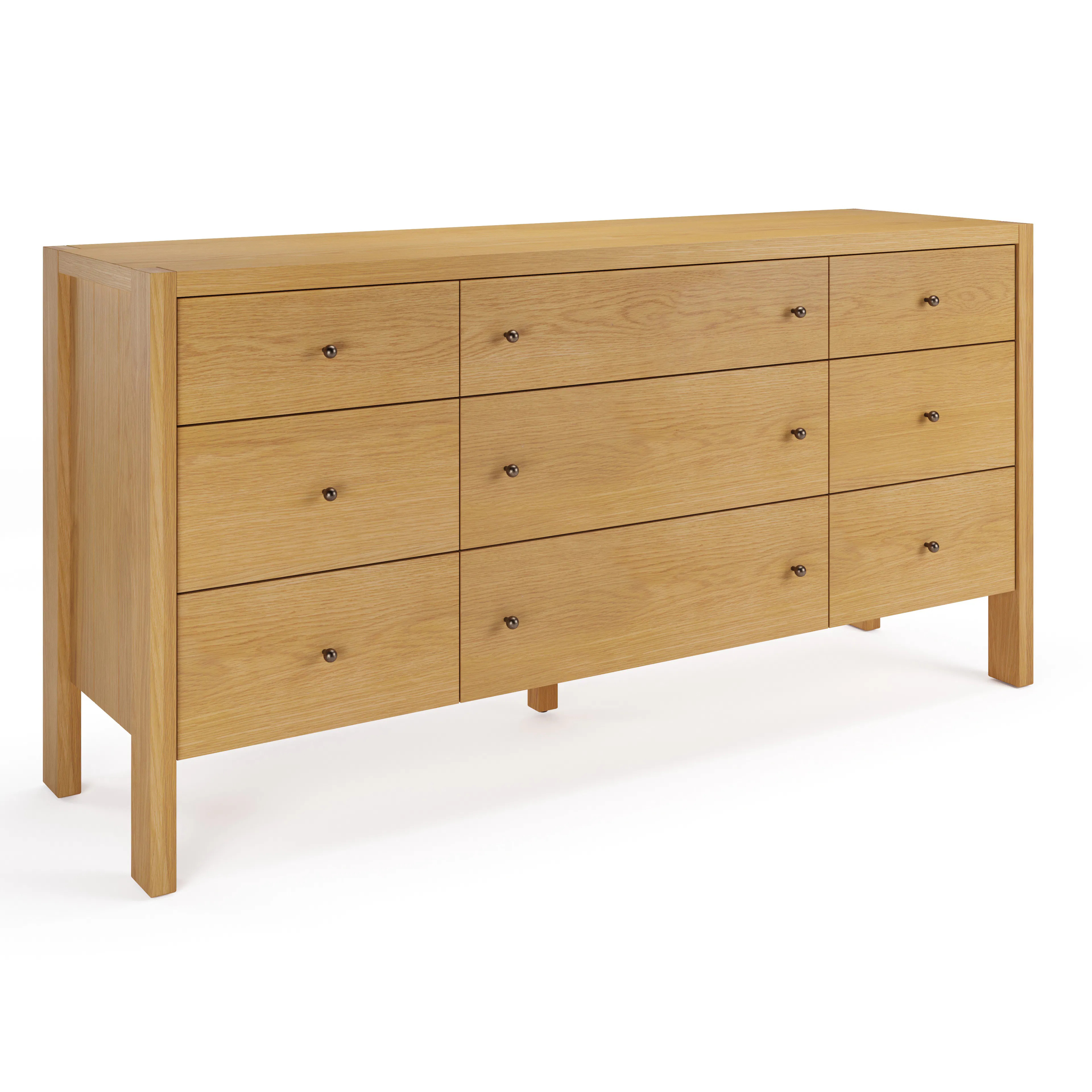 Cassie 9-Drawer Triple Dresser - Natural Oak | Article | Article