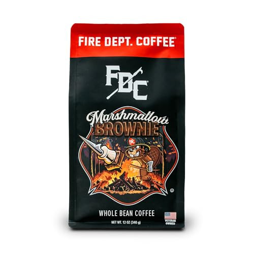 Fire Department Coffee - Gives Back to Firefighters - Marshmallow Brownie Coffee Beans - Roasted in the USA - Premium Whole Bean - Veteran Owned - 12 oz | Amazon (US)