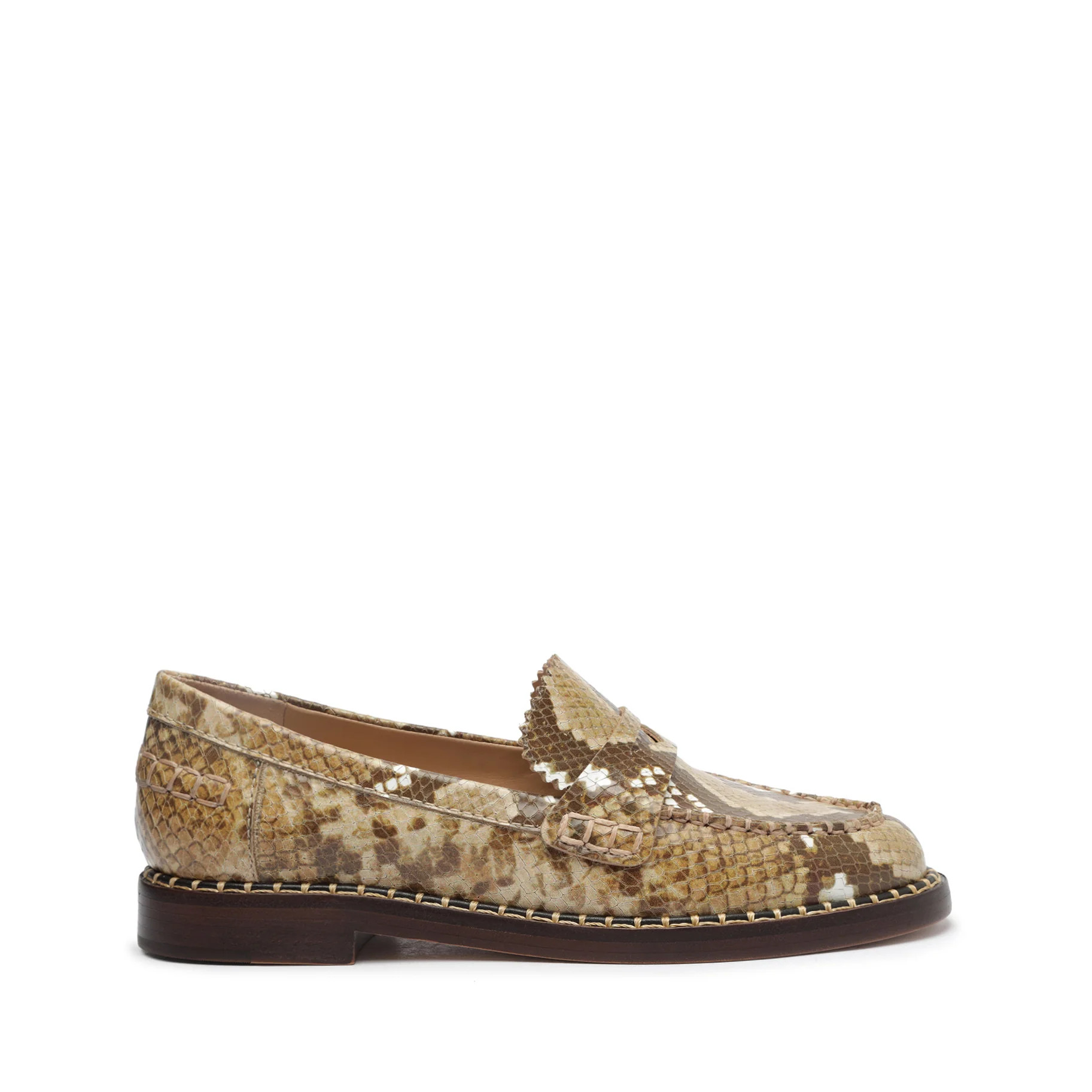Christie Snake-Embossed Leather Flat | Schutz Shoes (US)