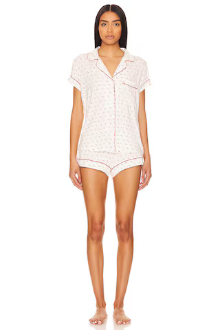 Gisele Shortie PJ Set in Triple Heart Multi & Sangria | Revolve Clothing (Global)