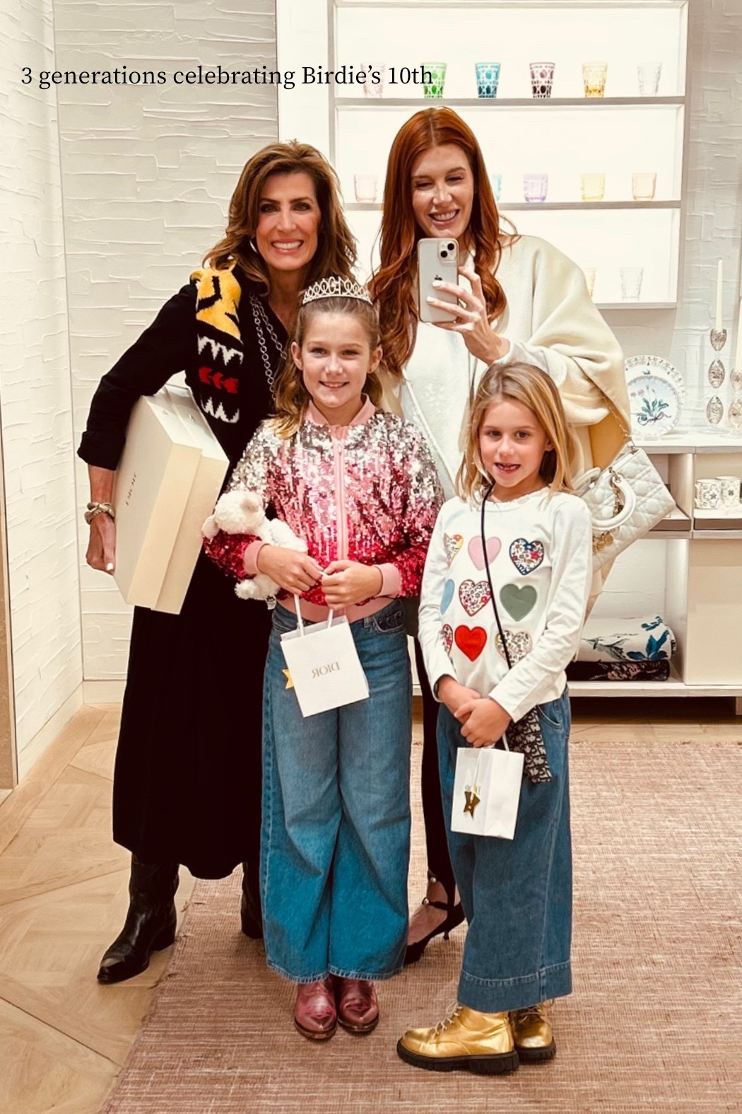 3 generations today celebrating Birdies 10th - more pics to come ❤️

#LTKHoliday #LTKParties #LTKKids